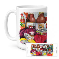 New Orleans Beers and Spices Ceramic Coffee Mug 15 oz Decorative Large C Handle Mug Cup for Tea, Cocoa Hot Chocolate