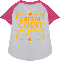 Candy Corn Cutie Pet Raglan Shirt
