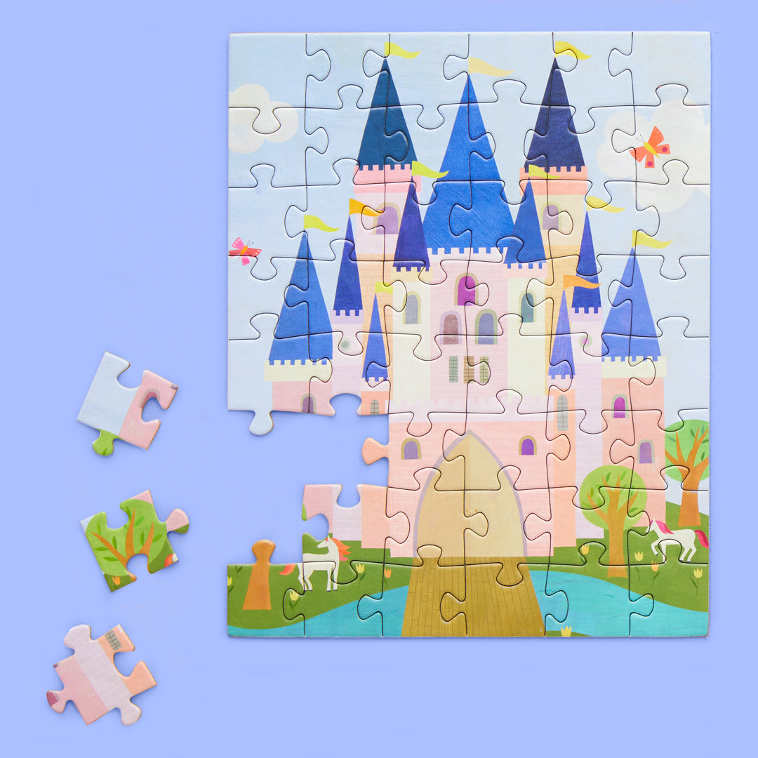 Pink Royal Castle 48 Piece Jigsaw Puzzle Snax - BIG FRENCHIES