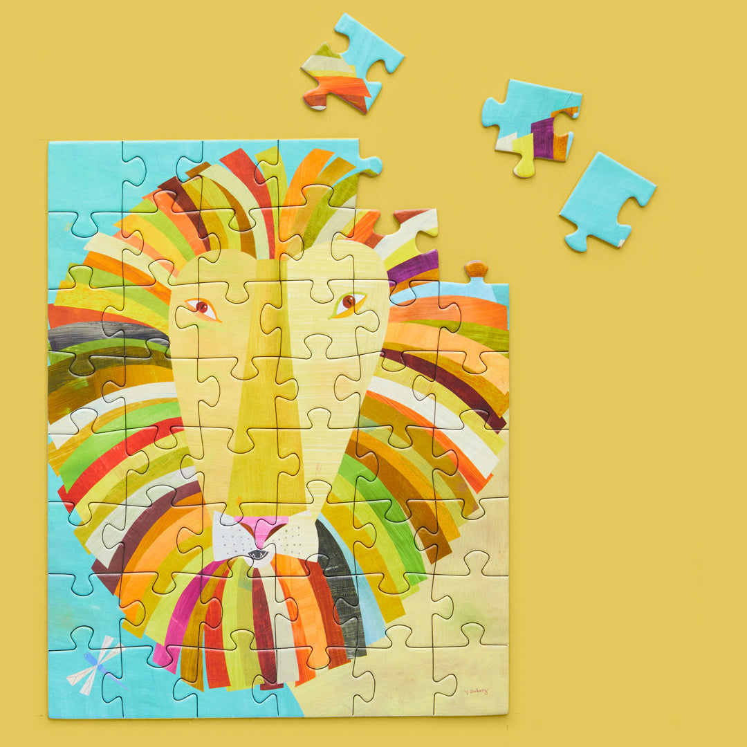 Colorful Lion 48 Piece Jigsaw Puzzle Snax - BIG FRENCHIES