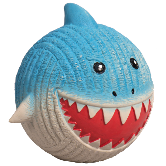 Finn the Shark Ruff-Tex® Latex Ball Dog Toy, Large - BIG FRENCHIES