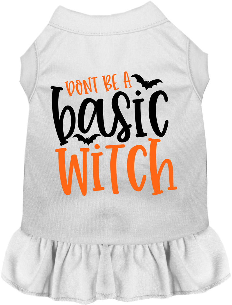 Don't Be a Basic Witch Halloween Pet Dress-Pet Apparel-BIG FRENCHIES-As You Wish Apparel
