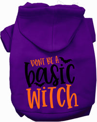 Don't Be a Basic Witch Halloween Pet Hoodie