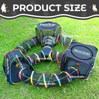 Portable Cat Enclosure - 7-in-1 Outdoor Catio with Tent & Tunnel, Foldable Playpen for Indoor Cats, Includes Storage Bag