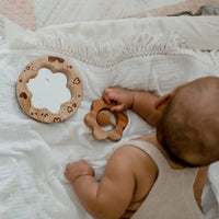 Flower Blossom Baby Shower Gift Set with Rattle Mirror and Picture Frame - BIG FRENCHIES