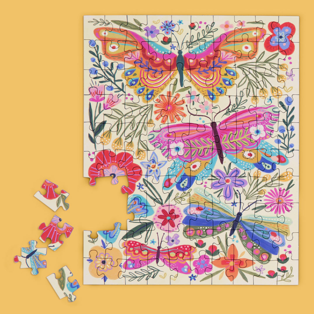 Butterfly Floral 100 Piece Puzzle Snax - BIG FRENCHIES