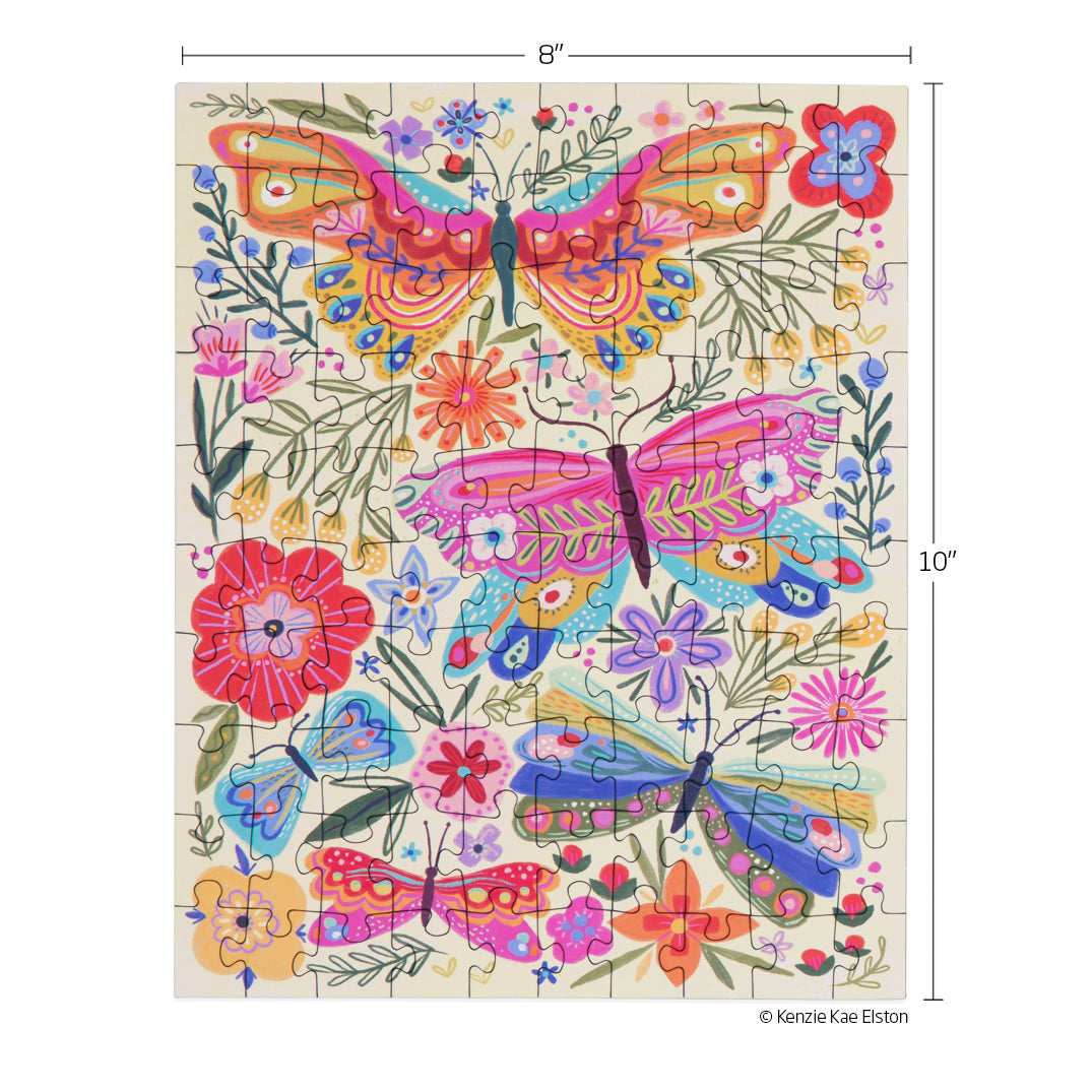 Butterfly Floral 100 Piece Puzzle Snax - BIG FRENCHIES