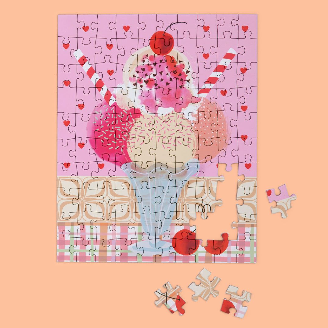Cherry Sundae 100 Piece Puzzle Snax - BIG FRENCHIES