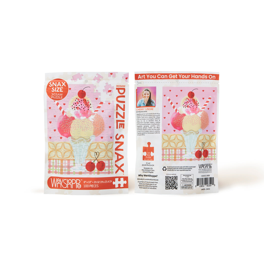 Cherry Sundae 100 Piece Puzzle Snax - BIG FRENCHIES