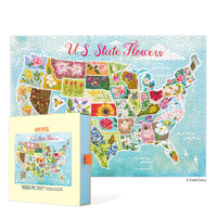 U.S. State Flowers 1000 Piece Puzzle - BIG FRENCHIES