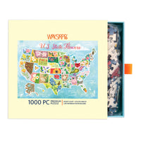 U.S. State Flowers 1000 Piece Puzzle - BIG FRENCHIES