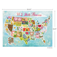U.S. State Flowers 1000 Piece Puzzle - BIG FRENCHIES