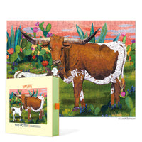 Longhorns 500 Piece Puzzle - BIG FRENCHIES