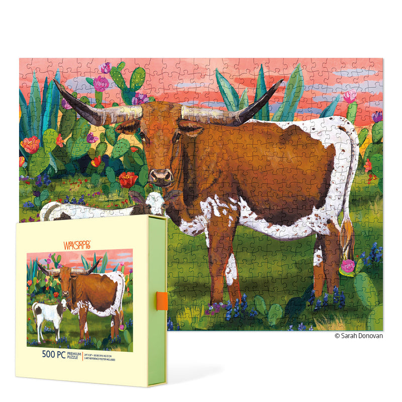 Longhorns 500 Piece Puzzle - BIG FRENCHIES