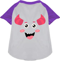 Mischiefmauve Monster Costume Pet Raglan Shirt