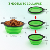 Dog Bowl Pet Collapsible Bowls, 2 Pack For Cats Dogs, Portable Pet Feeding Watering Dish For Walking Parking Traveling W