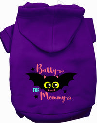 Batty for Mommy Halloween Pet Hoodie