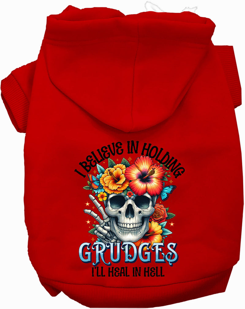 Grudges Skull Pet Hoodie-Pet Apparel-BIG FRENCHIES-As You Wish Apparel