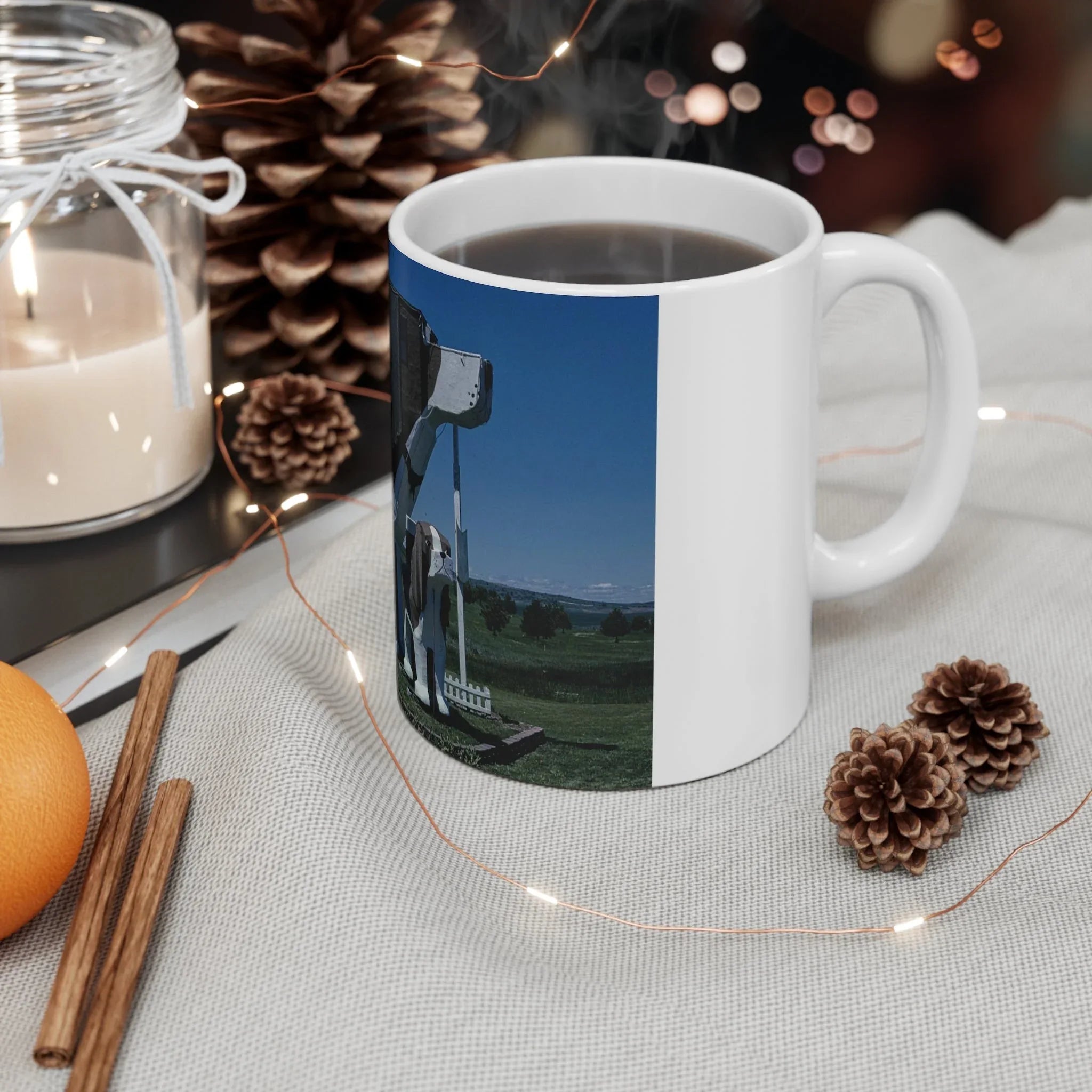 ROADSIDE MUGS - Dog Park Ceramic Mug 11oz - BIG FRENCHIES