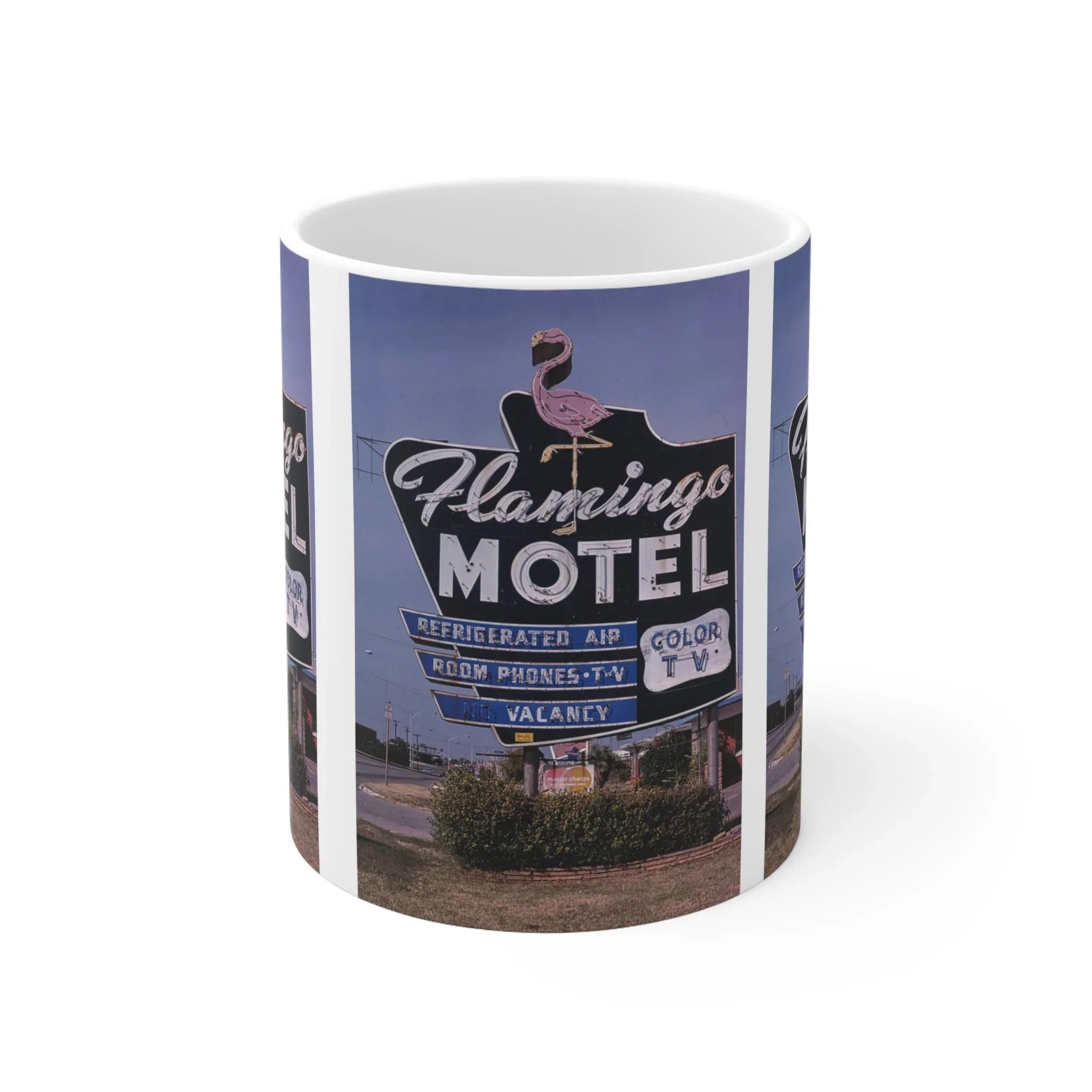 ROADSIDE MUGS - Flamingo Motel Ceramic Mug 11oz - BIG FRENCHIES