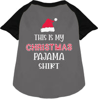 Christmas Pajama Shirt Pet Raglan Shirt