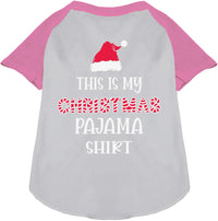 Christmas Pajama Shirt Pet Raglan Shirt
