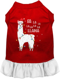 Falalala Llama Christmas Pet Dress
