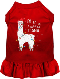 Falalala Llama Christmas Pet Dress
