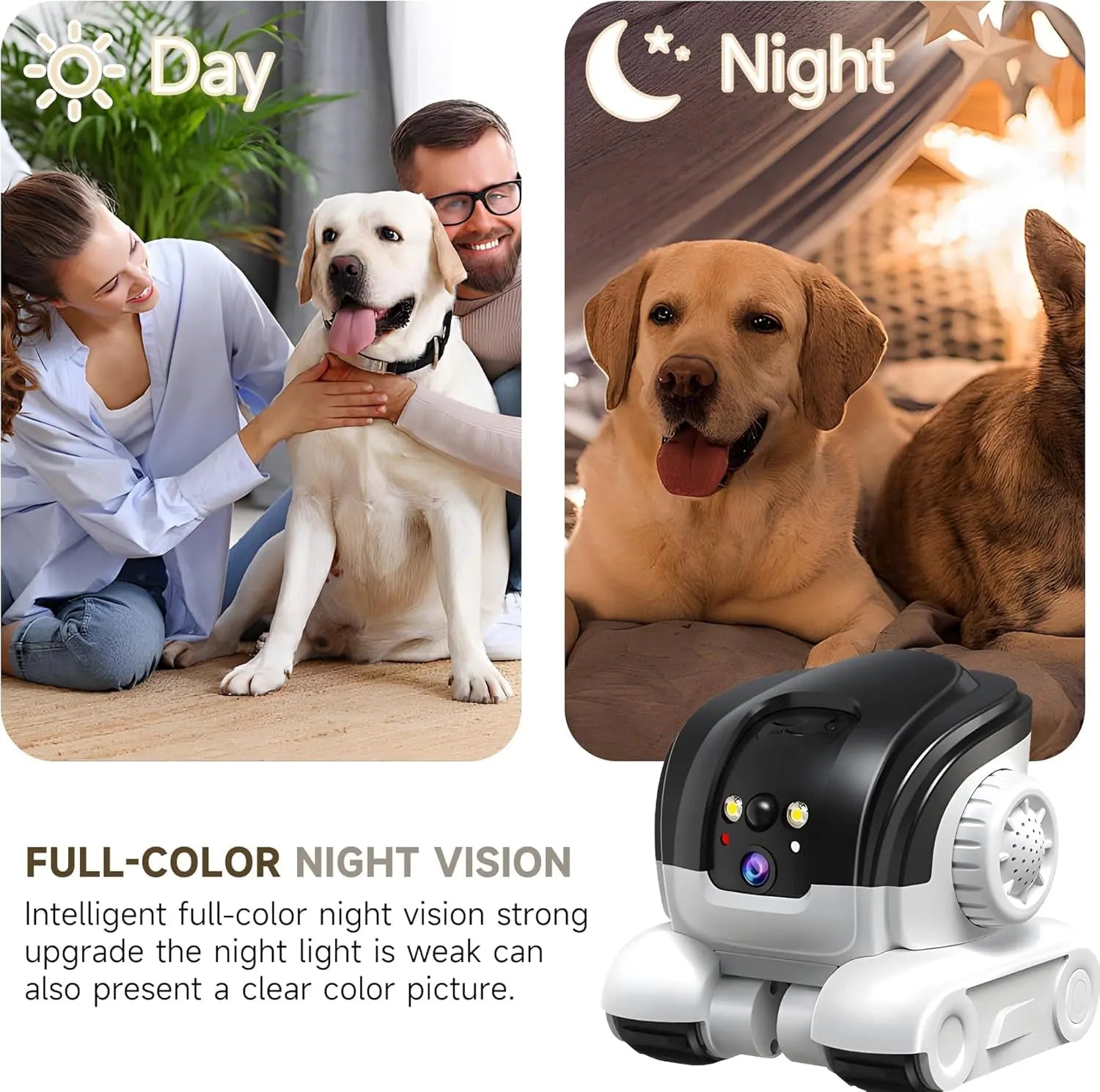 1080P Smart Pet Camera WiFi Robot 2-Way Audio Night Vision Motion Tracking(2026) - BIG FRENCHIES