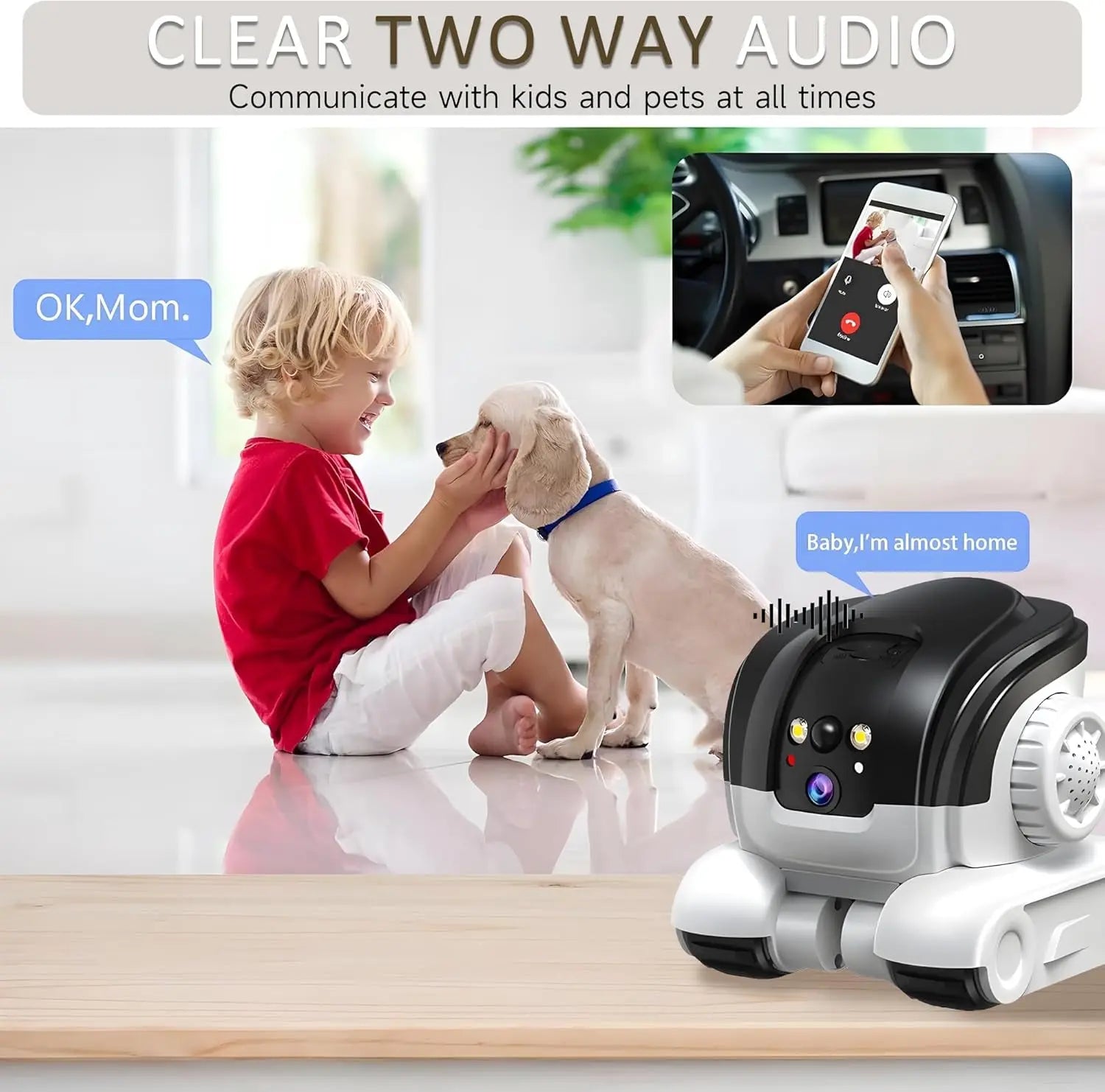 1080P Smart Pet Camera WiFi Robot 2-Way Audio Night Vision Motion Tracking(2026) - BIG FRENCHIES