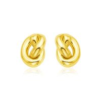 14k Yellow Gold Polished Knot Earrings
