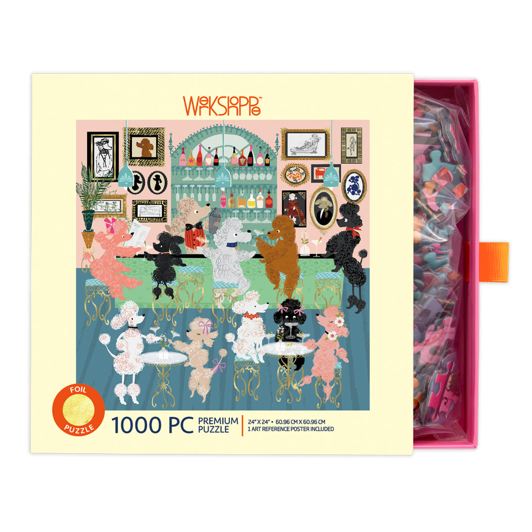Poodle Martini Lounge 1000 Piece Puzzle - BIG FRENCHIES