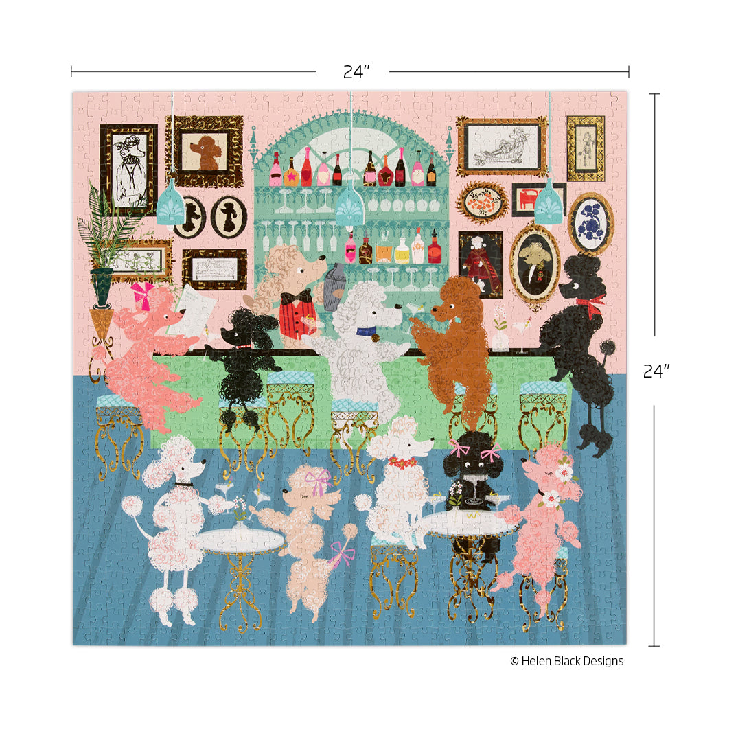 Poodle Martini Lounge 1000 Piece Puzzle - BIG FRENCHIES
