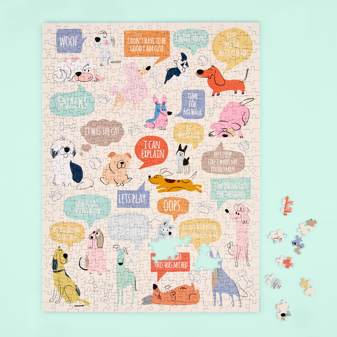 If Dogs Could Talk 500 Piece Puzzle - BIG FRENCHIES