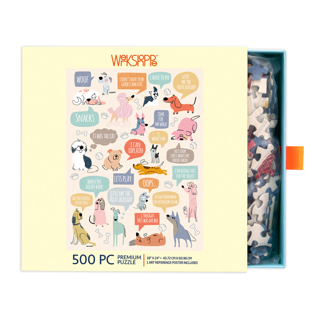If Dogs Could Talk 500 Piece Puzzle - BIG FRENCHIES