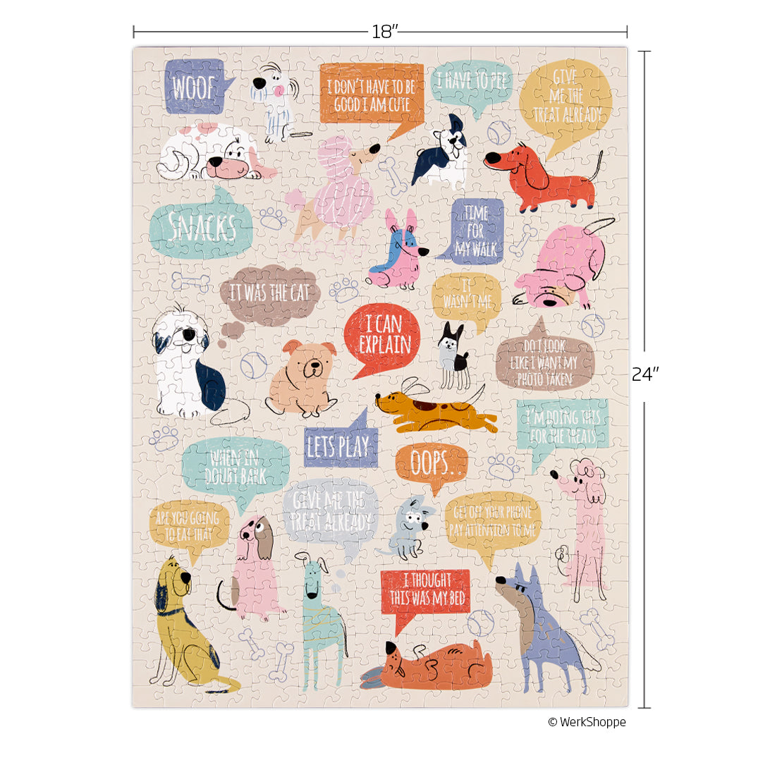 If Dogs Could Talk 500 Piece Puzzle - BIG FRENCHIES