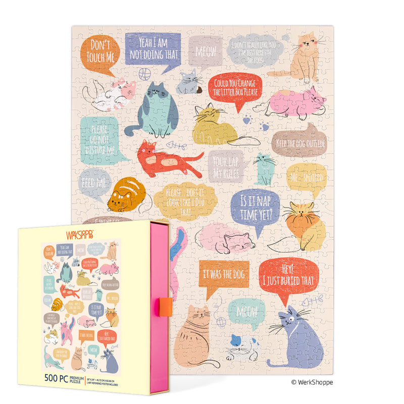If Cats Could Talk 500 Piece Puzzle - BIG FRENCHIES