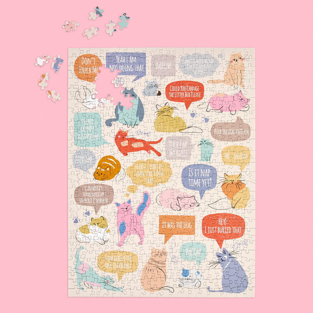 If Cats Could Talk 500 Piece Puzzle - BIG FRENCHIES