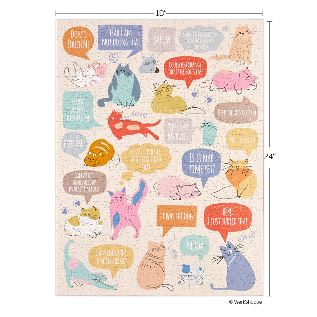 If Cats Could Talk 500 Piece Puzzle - BIG FRENCHIES