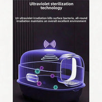 Fully Enclosed Cat Litter Box With UV Sterilization Odor Control, Large 56cm Space For Big Cats, Easy Clean 180 Flip Top