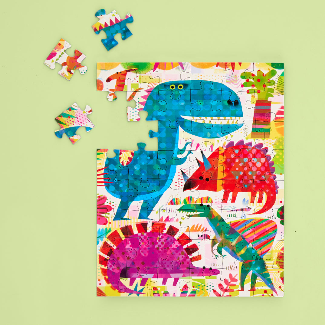 Dinosaur Day 48 Piece Puzzle Snax - BIG FRENCHIES
