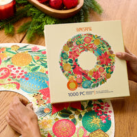Holiday Wreath 1000 Piece Puzzle - BIG FRENCHIES