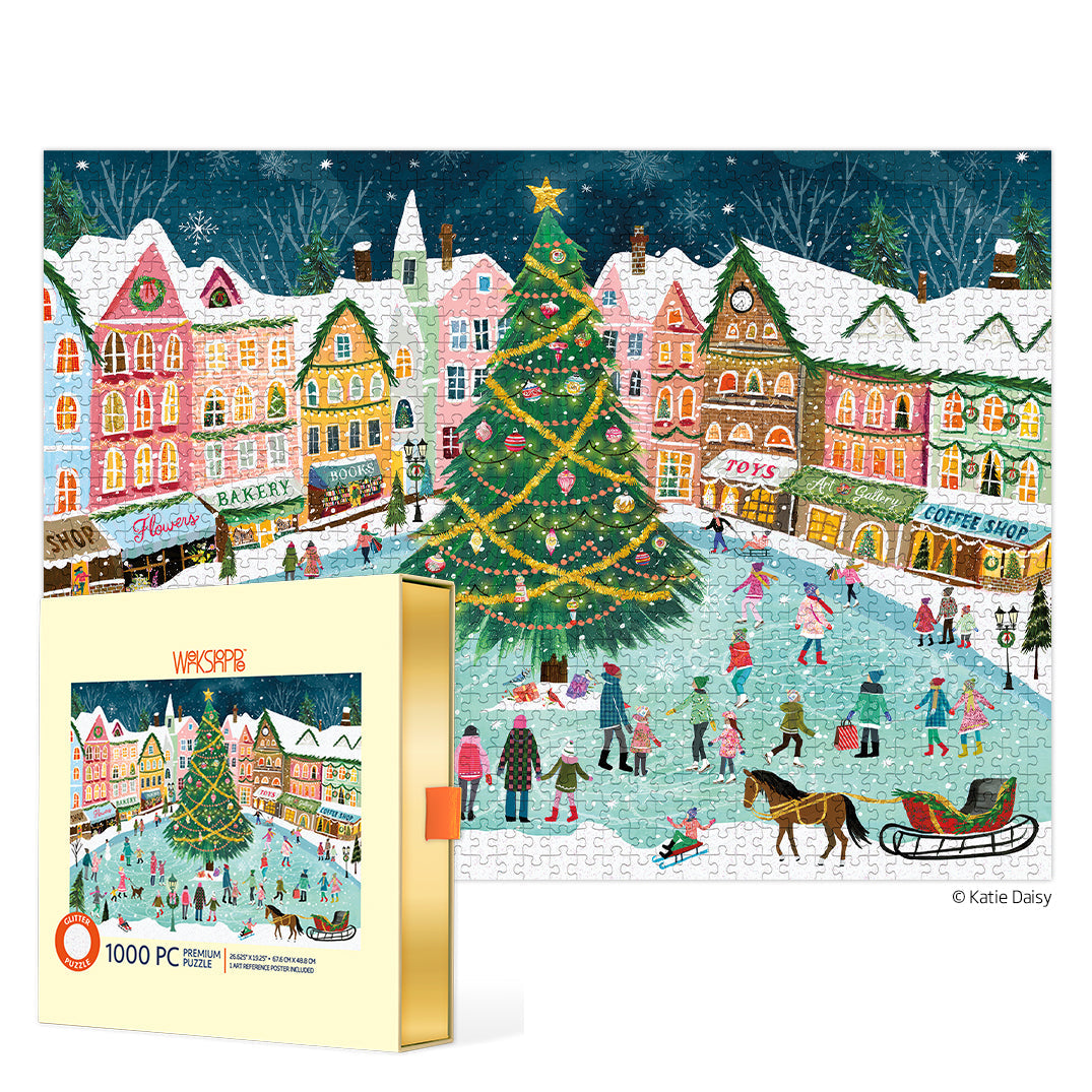 Town Square 1000 Piece Puzzle - BIG FRENCHIES