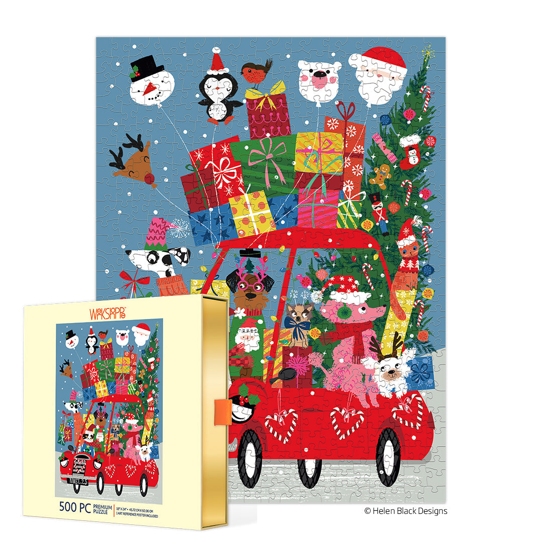 Festive Fun Car 500 Piece Christmas Puzzle - BIG FRENCHIES