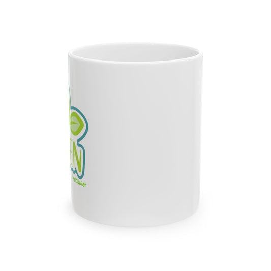 Go Green Ceramic Mug – Eco-Friendly, Statement Mug