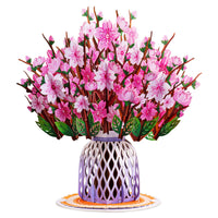 HugePop Cherry Blossom Pop Up Flower Bouquet with Detachable Flowers