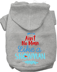 Ain't No Man Like a Snowman Pet Hoodie