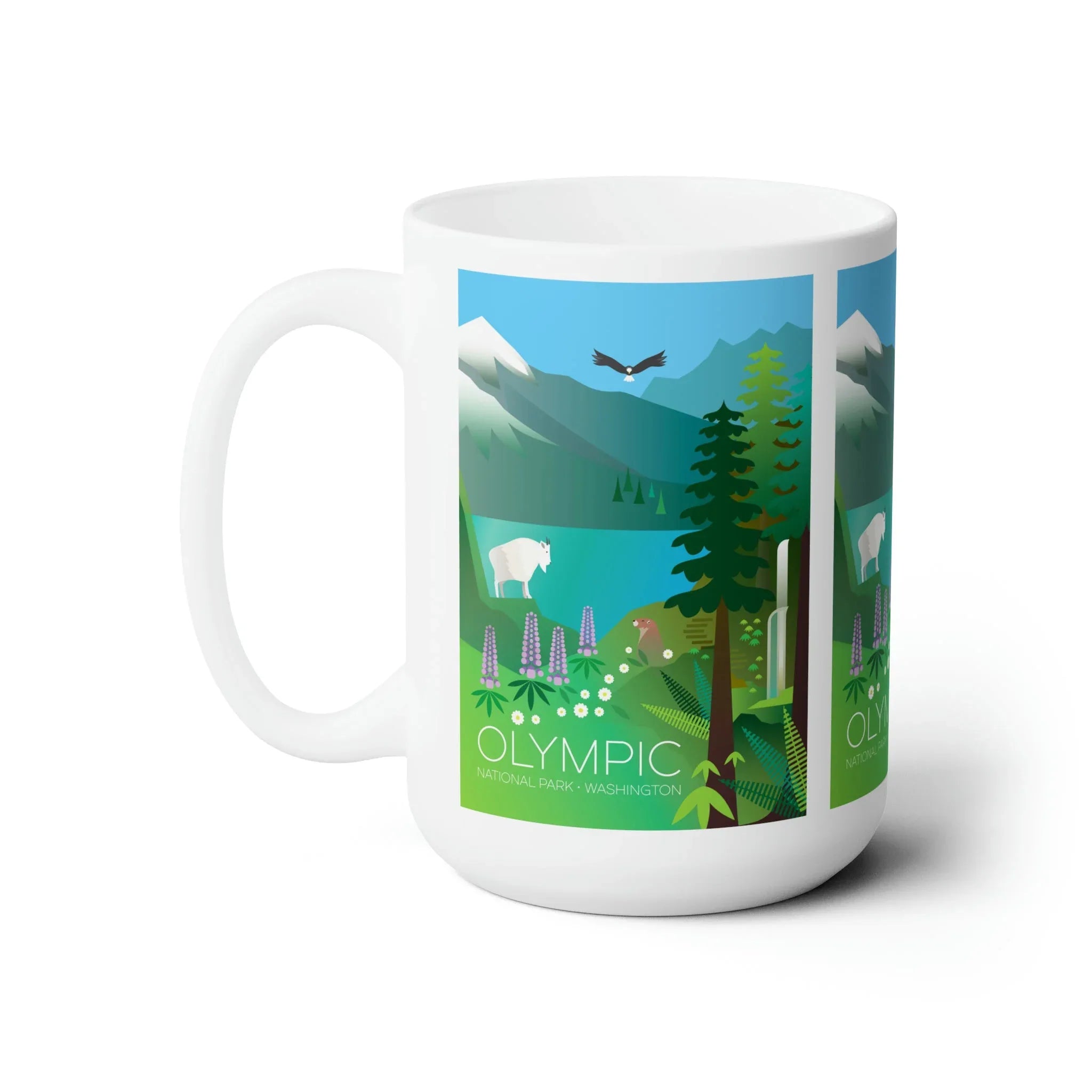 Olympic National Park Ceramic Mug 11oz or 15oz - BIG FRENCHIES