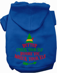 Check Your Elf Christmas Pet Hoodie