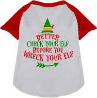 Check Your Elf Pet Raglan Shirt